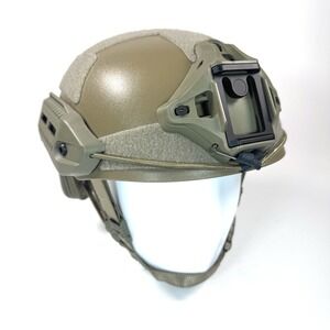 FAST Tactical Airsoft Helmet Tan - Adult - NVG Mount ARC Rails Training Bump